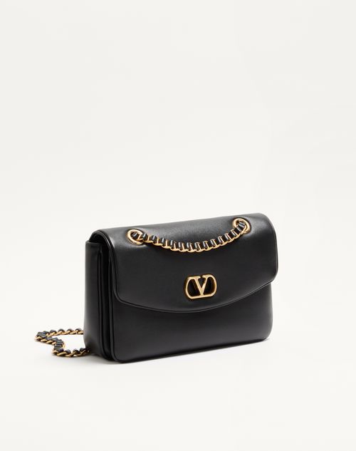 Valentino Garavani - Valentino Garavani Djuna Medium Chain Bag In Nappa Leather - Black - Woman - Shoulder Bags