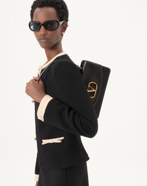 Valentino - Plain Wool Tweed Jacket - Black - Woman - Jackets And Blazers