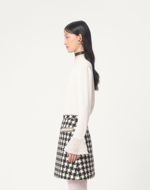 Valentino - Camicia In Georgette - Avorio - Donna - Camicie E Top