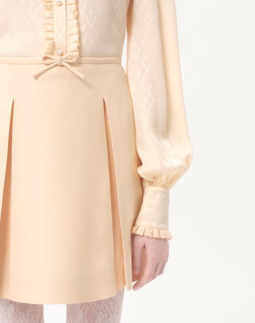 Valentino - Crepe Couture Short Skirt - Birch - Woman - Skirts