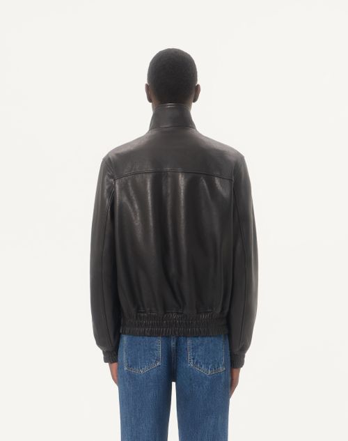 Valentino - Valentino Leather Jacket - Black - Man - Outerwear