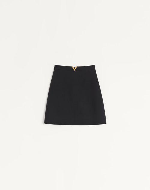 Valentino - Crepe Couture Short Skirt - Black - Woman - Skirts