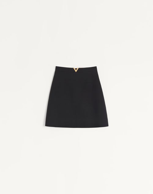 Valentino Crepe Couture Short Skirt Woman Black 42