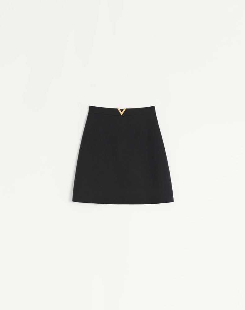 Valentino Women's Black Crepe Couture Short Skirt Woman 42
