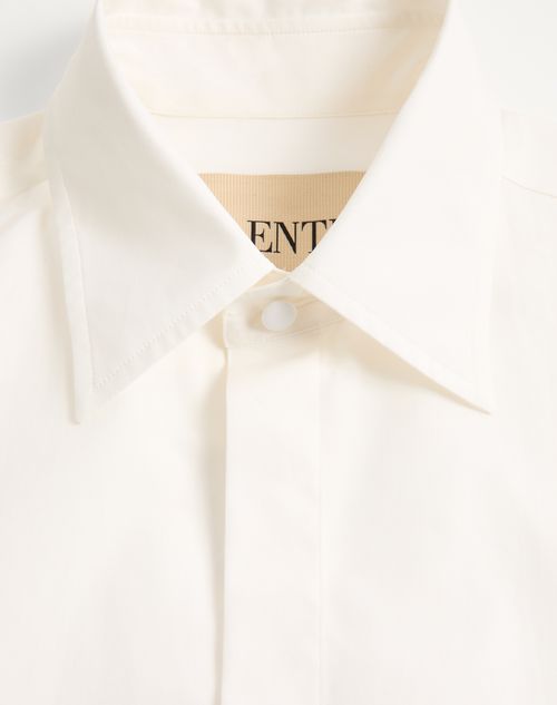 Valentino - コットンポプリン シャツ - ホワイト - メンズ - シャツ