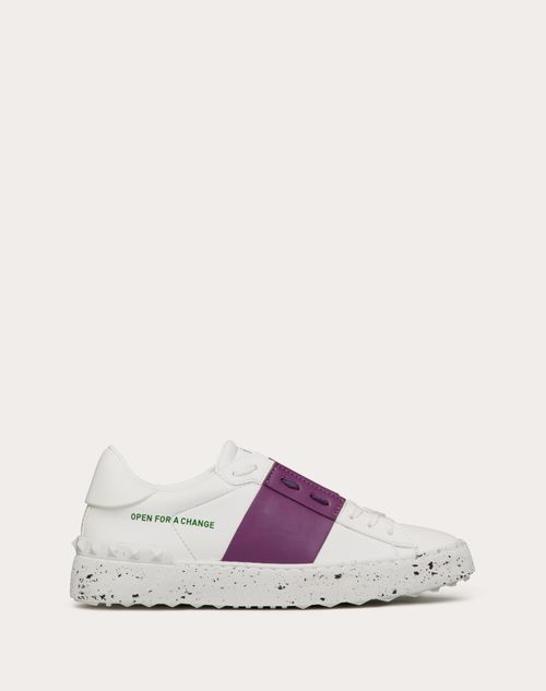 Valentino Sneaker Open For A Change In Materiale Bio-based In White/sunset Purple