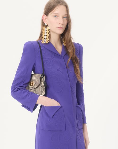 Valentino Garavani - Borsa A Spalla Piccola Valentino Garavani Devain In Tejus - Grigio/nero - Donna - Borse A Spalla