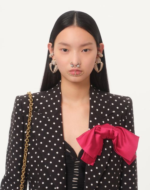 Valentino - Chiffon Top With Plusdepois Print - Black/birch - Woman - Shirts And Tops