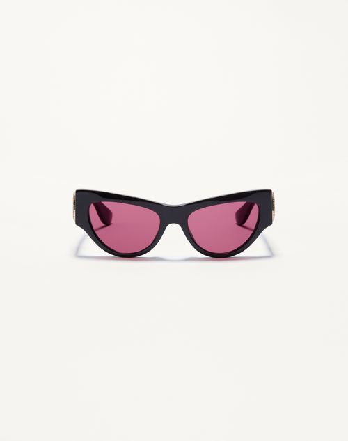 Valentino - Cat-eye Acetate Eyewear - Black/red - Woman - Eyewear