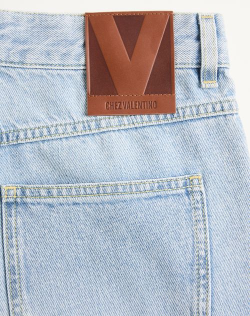 Valentino - Denim Trousers - Denim - Woman - Denim