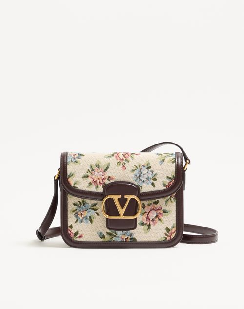 Valentino Garavani 9to5 Small Shoulder Bag In Papier Floral Jacquard Fabric Woman In Multi
