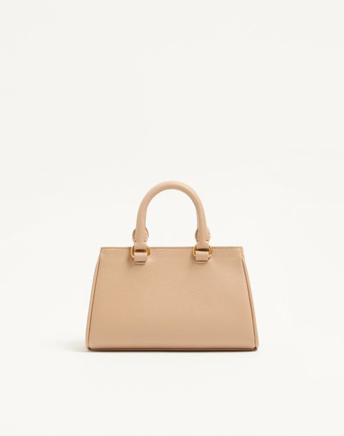 Valentino Garavani - Mini Vlogo Signature Bag In Grainy Calfskin - Pink - Woman - Top Handle Bags