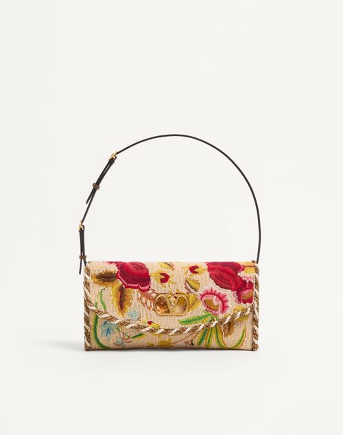 Valentino Garavani Valentino Garavani Devain Embroidered Small Shoulder Bag Woman Multicolour Onesize