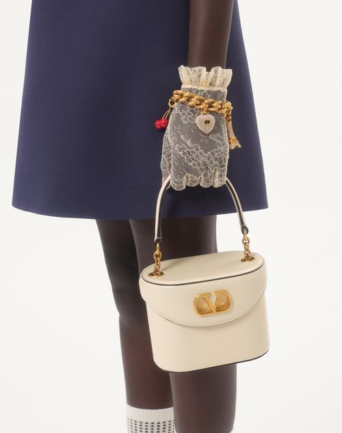 Valentino - Embroidered Crepe Couture Short Dress - Indigo/ivory - Woman - Dresses