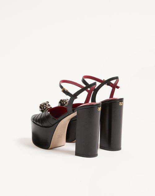 Valentino Garavani - Panthea Platform Sandal In Kidskin Leather 125mm - Black - Woman - Sandals