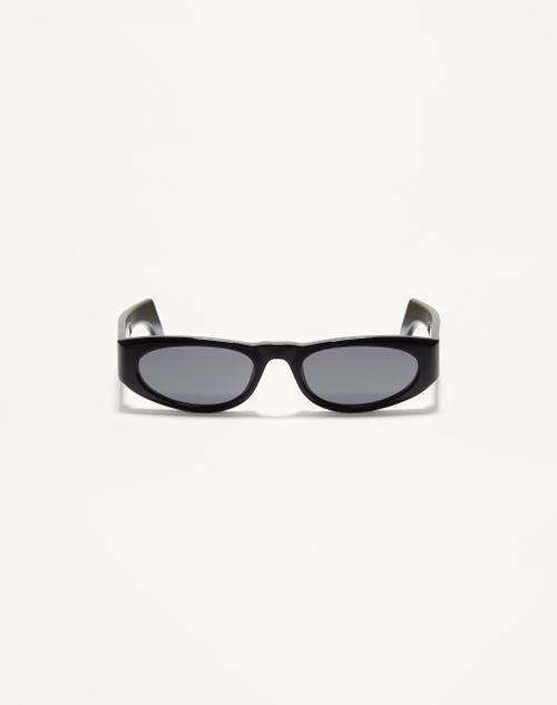 Valentino - Geometric Acetate Eyewear - Black/gray - Unisex - Eyewear