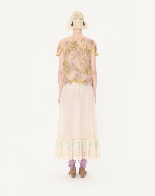 Valentino - Camicia In Pizzo Ricamata - Multicolor - Donna - Camicie E Top