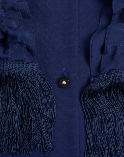 Valentino - Crepe De Chine Shirt - Blue - Woman - Shirts & Tops