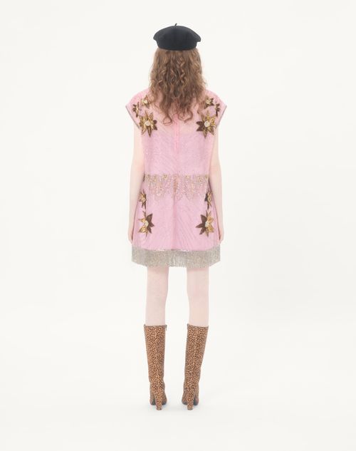 Valentino - Embroidered Short Dress - Pink - Woman - Dresses