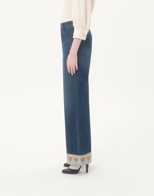 Valentino - Denim Pants - Denim - Woman - Denim