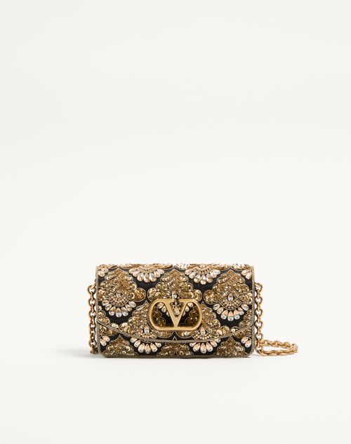 Valentino Garavani - Valentino Garavani Vain Small Embroidered Clutch - Multicolor - Woman - Shoulder Bags