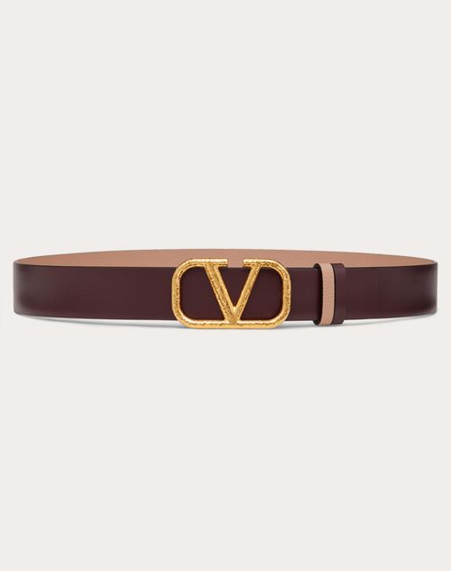 Reversible Vlogo Signature Belt In Grainy Calfskin 30mm for Woman in ...