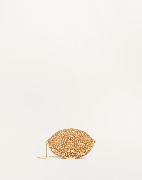 Valentino Garavani Garavani Minaudiere Carry Secrets With Chain Woman Gold Uni