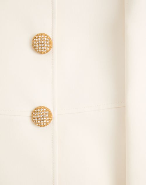 Valentino - Coat In Double Compact Drill - Ivory - Woman - Coats And Outerwear