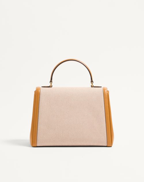 Valentino Garavani - Valentino Garavani 9to5 Canvas Handbag - Natural/tobacco - Woman - Top Handle Bags