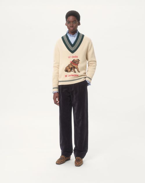 Valentino - Washed Cotton-linen Velvet Pants - Night - Man - Pants And Shorts