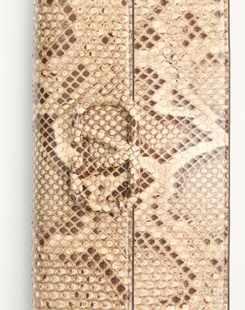 Valentino Garavani - Vlogo Signature Python Chain Wallet - Cream - Woman - Clutches