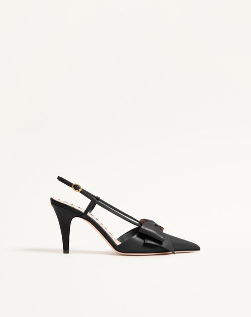 Valentino Garavani Bowow Slingback Pumps In Kidskin 85mm Woman Black 37