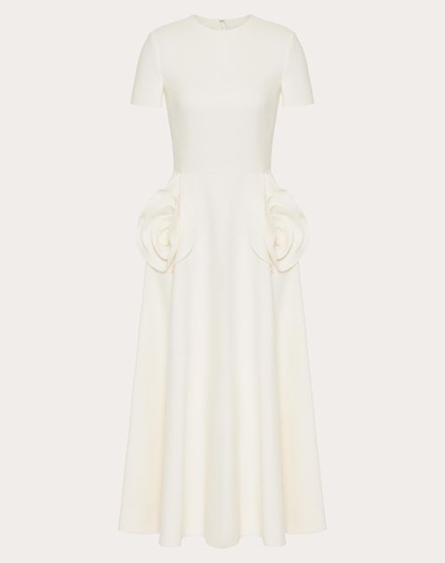 Crepe Couture Midi Dress for Woman in Ivory | Valentino US