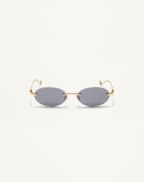 Valentino Geometric Metal Eyewear Woman Gold/grey 53