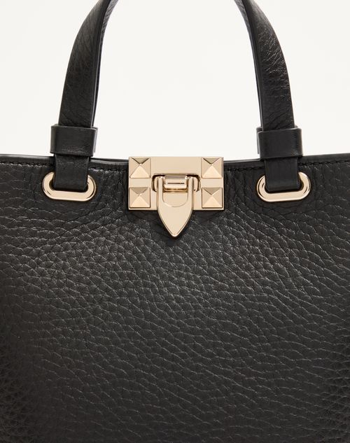 Valentino Garavani - Valentino Garavani Rockstud Mini Bag In Grainy Calfskin - Black - Woman - Wallets And Small Leather Goods
