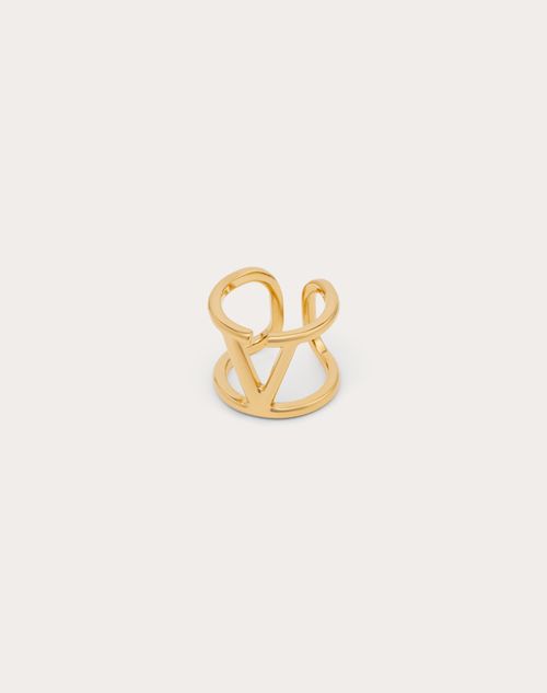 Vロゴ シグネチャー メタル ピアス for 女性 インチ ゴールド