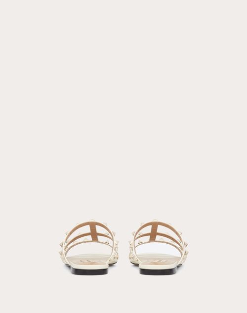Valentino Garavani - Rockstud Flat Slide Sandal - Light Ivory - Woman - Shoes
