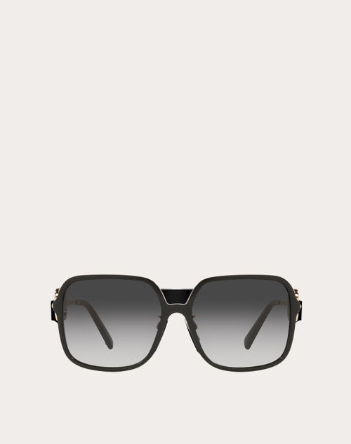 Valentino - サングラス Vlogo Signature アセテート スクエア - ブラック/グレー - ウィメンズ - アイウェア