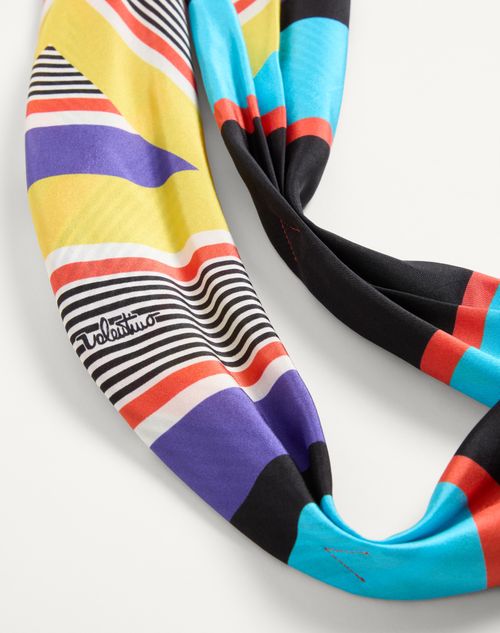 Valentino Garavani - Escape Headband In Cotton And Silk - Multicolour - Woman - Hats And Gloves