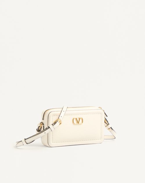 Valentino Garavani - Valentino Garavani Alltime Mini Shoulder Bag In Grainy Calfskin - Ivory - Woman - Clutches