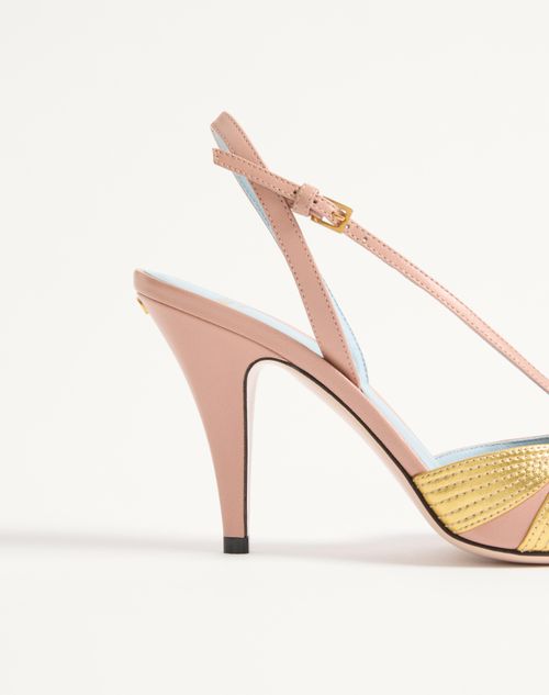 Valentino Garavani - Foliefoliage Kidskin Slingback Pump 90mm - Pink - Woman - Pumps