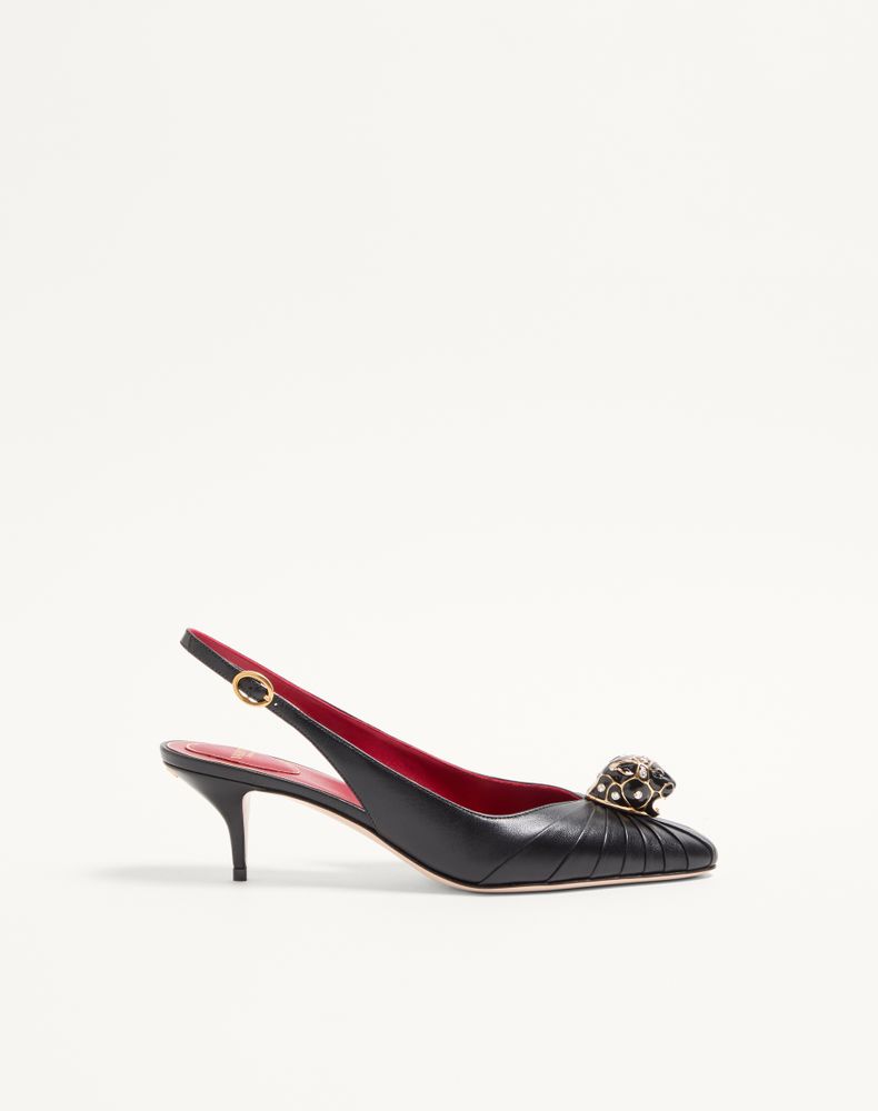 Valentino Garavani Women's Black Panthea Goatskin Pumps 55Mm Woman 40