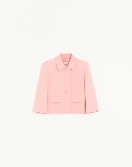 Valentino - Wool Crepe Jacket - Pink - Woman - Jackets And Blazers