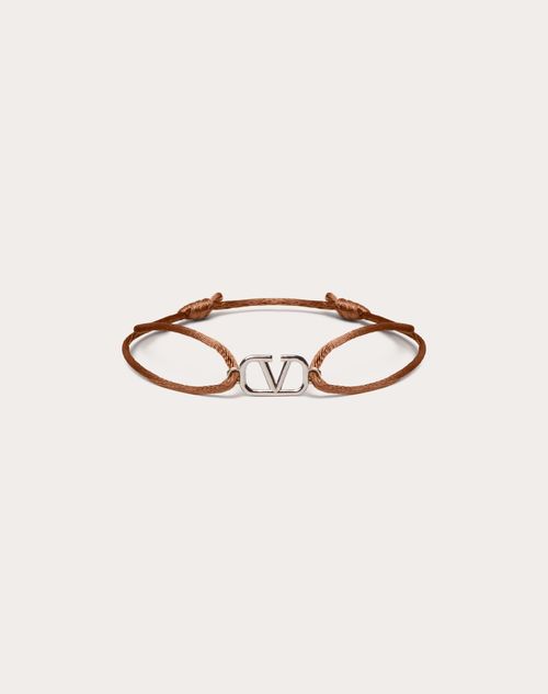 Valentino Garavani Vlogo Signature Cotton Bracelet In Yellow