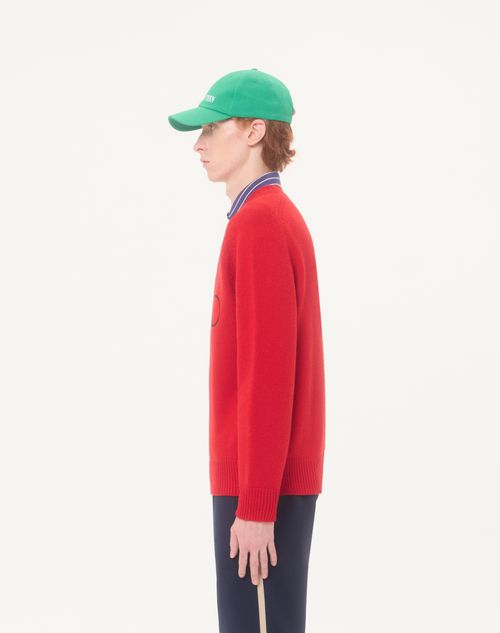 Valentino - Valentino Wool And Cashmere Sweater With You Can Come To My Villa Embroidery - Paris - Man - Knitwear