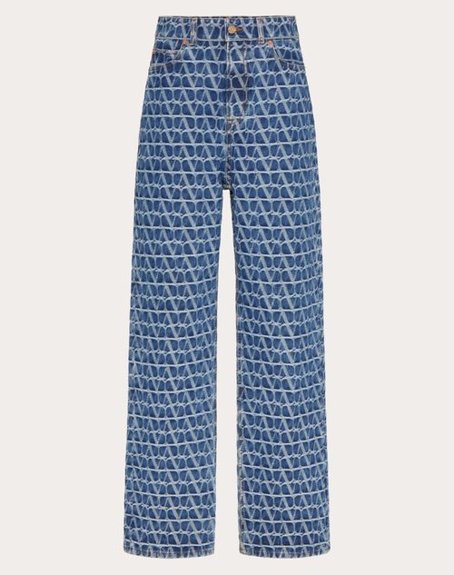 Valentino Toile Iconographe Denim Trousers Woman Denim 29 In Denim
