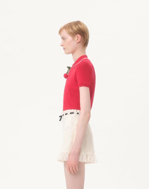 Valentino - Cotton Top With Cherry - Paris - Woman - Knitwear