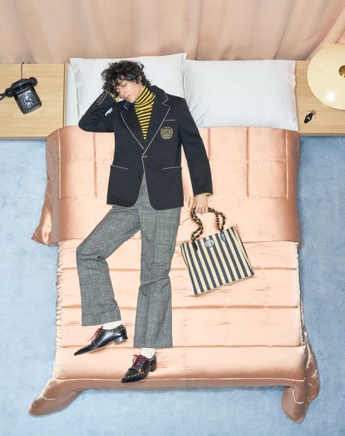 Valentino - Valentino Single-breasted Wool Jacket With Valentino Patch - Black - Man - Coats And Blazers