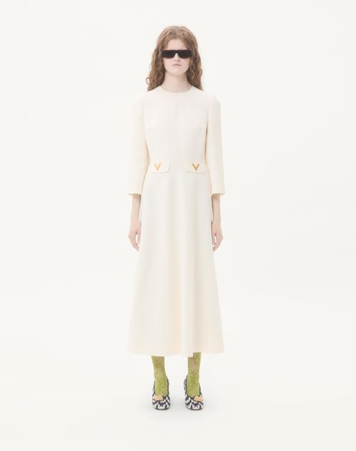 Valentino - Crepe Couture Midi Dress - Ivory - Woman - Dresses