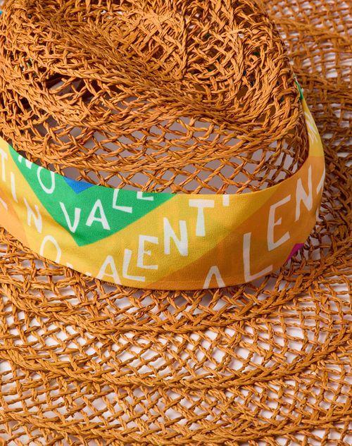 Valentino Garavani - Escape Wide Brim Straw Hat With Silk Bandeau Scarf - Multicolor - Woman - Hats And Gloves